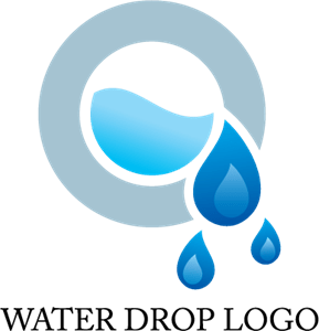 water drop design logo vector