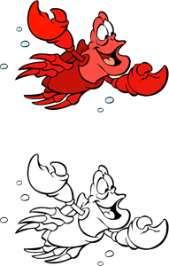 The little mermaid - Sebastian Logo PNG Vector (AI) Free Download