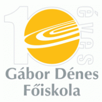 10 éves Gábor Dénes Főiskola Logo Vector