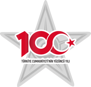 100th centenary of Republic of Türkiye Barnstar Logo PNG Vector
