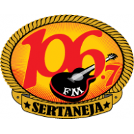 106.7 FM Sertaneja Logo Vector