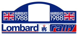 1988 Lombard RAC rallye plate Logo PNG Vector