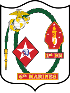 1st Battalion 6th Marine Regiment USMC Logo PNG Vector