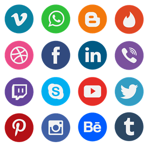 20 Flat Social Media Icons Logo PNG Vector (EPS) Free Download