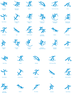 2018 Pyeongchang Winter Olympics Pictograms Logo PNG Vector