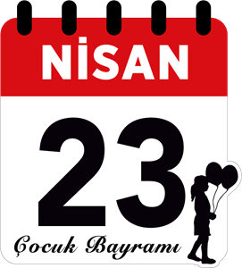 23 Nisan Ulusal Egemenlik ve Çocuk Bayramı Logo Vector