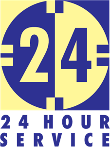 24 Hour Service Logo Vector