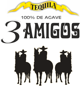 3 Amigos Tequila Logo PNG Vector