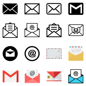 phone email icon vector