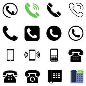 30 Telephone Icons Logo Vector