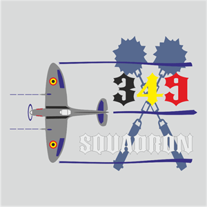 349 Squadron Logo PNG Vector