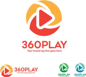 360 play Logo Vector