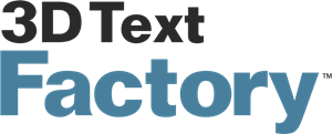 3D Text Factory Logo PNG Vector