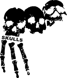 3 skulls Logo Vector
