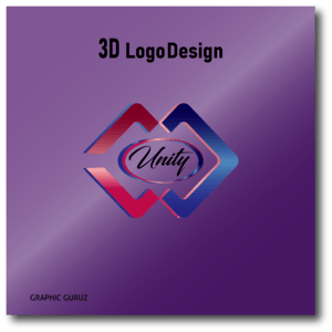 3D Design Unity Logo PNG Vector