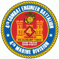 4th Combat Engineer Battalion USMCR Logo PNG Vector
