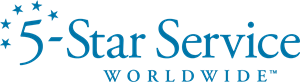 5-Star Service Worldwide Logo PNG Vector