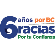 6 años por BC Gracias por tu confianza Logo Vector