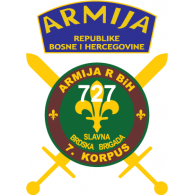727. slavna brdska brigada armija BiH Logo PNG Vector