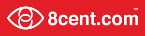 8cent.com 2020 (Red) Logo Vector