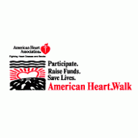 American Heart Walk Logo Vector