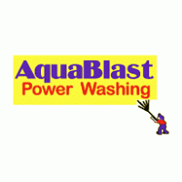 Aquablast Power Washing Logo Vector