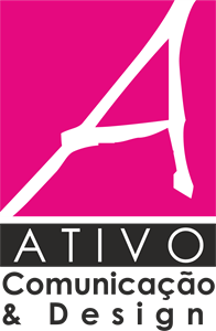 Ativo Comunicação e Design Logo Vector