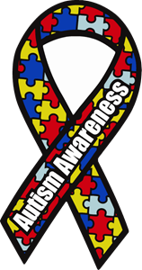 Autism Awareness Ribbon Logo PNG Vector