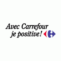 Avec Carrefour je positive! Logo Vector