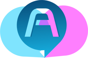 A Blue Letter Logo PNG Vector