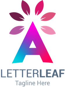 A Letter Leaf Logo PNG Vector