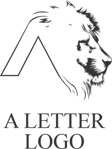 A Letter Lion Logo PNG Vector