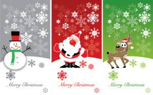 a variety christmas background greeting cards Logo PNG Vector
