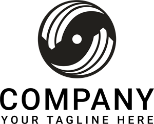 Abstract Black Company Logo Vector