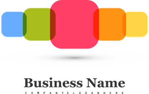 Abstract business with colorful cubes Logo PNG Vector