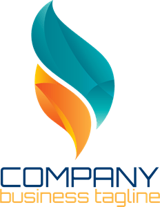 Abstract Flame Shape Logo PNG Vector
