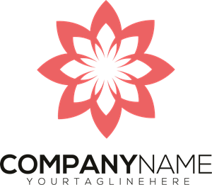 Abstract Flower Company Logo Vector