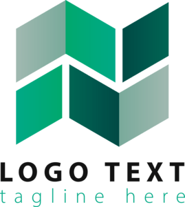 Abstract geometrical green tones Logo PNG Vector