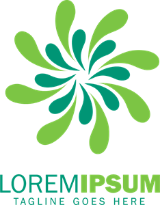 Abstract Green Flower Logo PNG Vector
