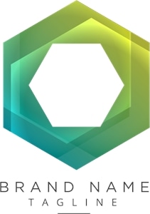 Abstract hexagonal Logo PNG Vector
