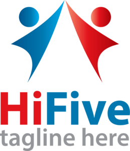 Abstract Hifive Tagline Logo PNG Vector