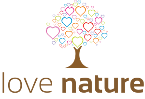 Abstract Tree with Colorful Hearts Logo Vector