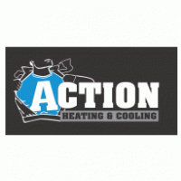 Action Heating & Cooling Logo Vector