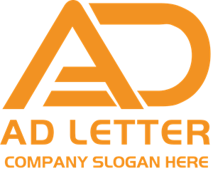 AD Letter Company Logo Vector