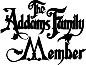 Addams Family Member T-Shirt Design Logo PNG Vector