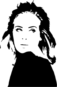Adele Silhouette Logo PNG Vector