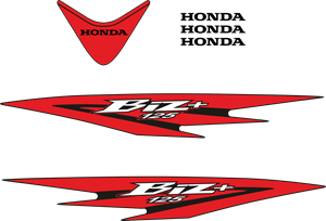 Adesivo Protetor Honda Biz 125 Ano 2010 Logo PNG Vector