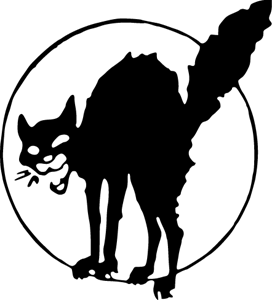 Anarchist / Anarchosyndikalist Black Cat Logo PNG Vector