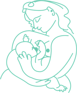 Anne ve Bebek Logo Vector
