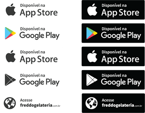 App Store and Google Play icons Logo Vector
